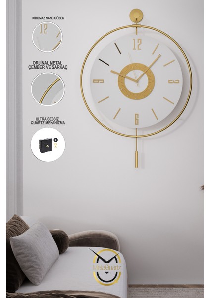 (Orta Boy 37*55 cm)Timelles Kristal , (3 Pil Dahil ) Quartz Mekanizmalı , Dekoratif Metal Duvar Saati fiyatları