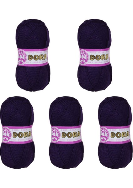 Ören Bayan Dora Örgü İpi - Koyu Mor - 5'Li Paket - ( Renk Kodu : 060 ) fiyatları