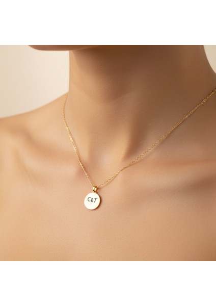 14 Ayar Altın Kolye Ucu C&t GM10774 0.5 gr