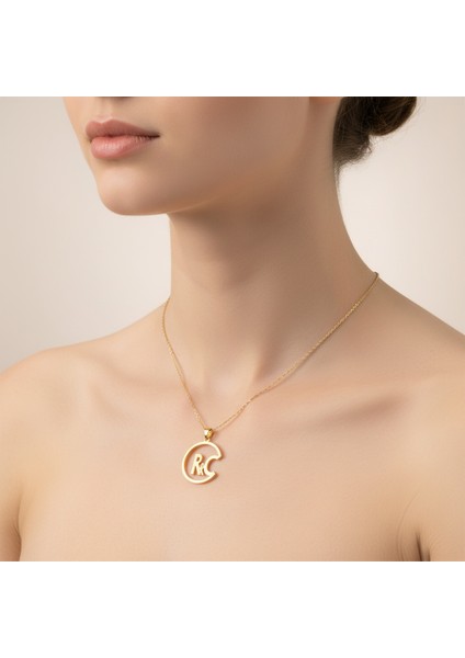 8 Ayar Altın Kolye Ucu C&r GM10753 1 gr