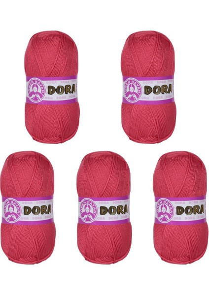 Ören Bayan Dora Örgü İpi - Nar Çiçeği - 5'Li Paket - ( Renk Kodu : 002 ) fiyatları