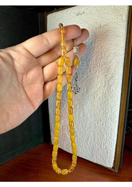 Ateş Kehribar Tesbih Sarı Hareli Kapsül Kesim T-228 modelleri