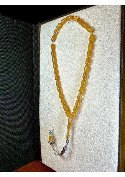 Ateş Kehribar Tesbih Sarı Hareli Kapsül Kesim T-228 fırsatları