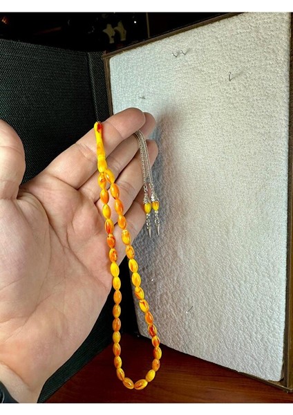 Toz Kehribar Tesbih Sarı-Kırmızı T-235 modelleri