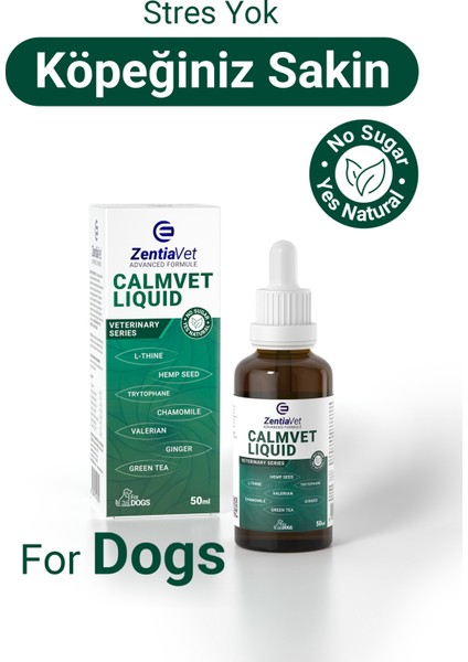 CALMVET Köpek 50 ml VANİLYALI Damla Calming, Rahatlatıcı, Stres, Anksiyete, Relax ve Sakinleştirici