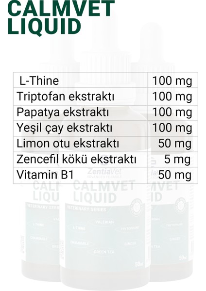 CALMVET Köpek 50 ml VANİLYALI Damla Calming, Rahatlatıcı, Stres, Anksiyete, Relax ve Sakinleştirici fırsatları