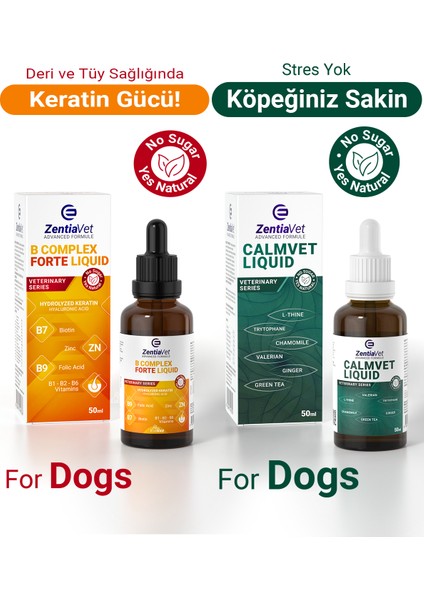 B Complex Köpek 50 ml ve Calmvet Köpek 50 ml