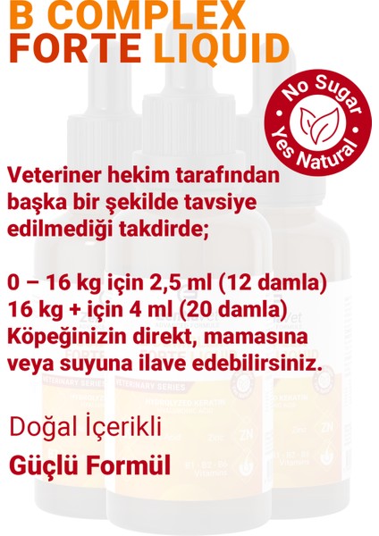 B Complex Köpek 50 ml ve Calmvet Köpek 50 ml fırsatları