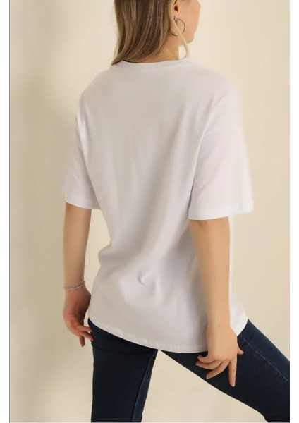 Despresso – Coffee First, Talk Never Oversize Unisex T-Shirt Beyaz %100 Pamuklu Özel Tasarım Baskı fiyatları