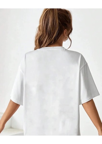 Despresso – Coffee First, Talk Never Oversize Unisex T-Shirt Beyaz %100 Pamuklu Özel Tasarım Baskı indirimleri