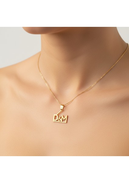 8 Ayar Altın Kolye Ucu D&m GM10977 1 gr