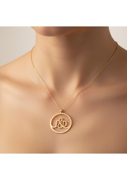 8 Ayar Altın Kolye Ucu D&f GM10859 1 gr