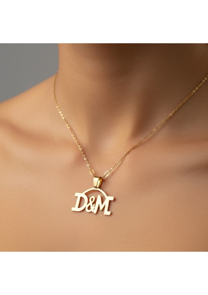 8 Ayar Altın Kolye Ucu D&m GM10984 1 gr