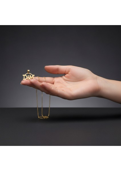 8 Ayar Altın Kolye Ucu D&m GM10984 1 gr fiyatları