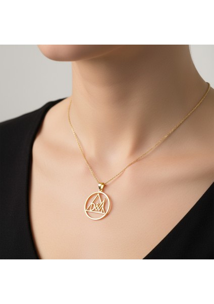 14 Ayar Altın Kolye Ucu D&m GM10976 0.5 gr