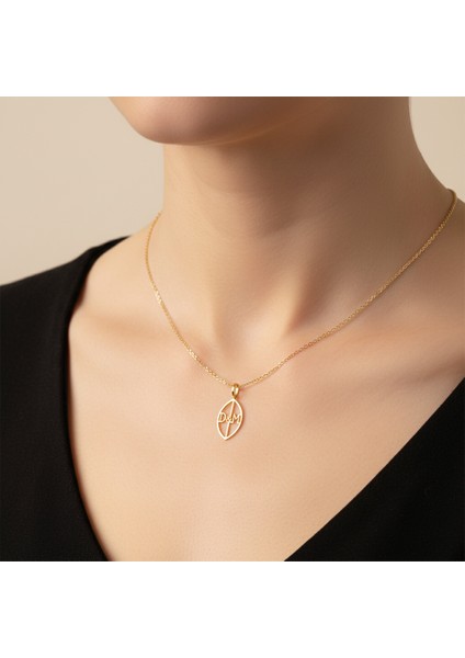 14 Ayar Altın Kolye Ucu D&m GM10978 0.5 gr