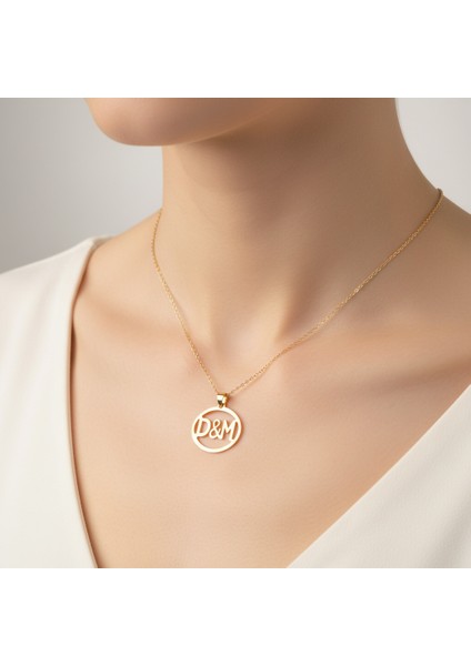 8 Ayar Altın Kolye Ucu D&m GM10967 1 gr