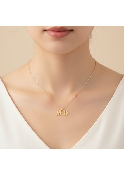 14 Ayar Altın Kolye Ucu D&m GM10970 0.5 gr