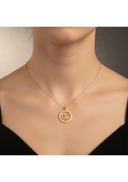 8 Ayar Altın Kolye Ucu C&q GM10734 0.5 gr