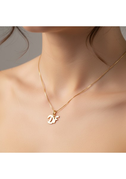 8 Ayar Altın Kolye Ucu D&f GM10863 1 gr