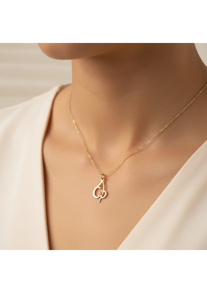 8 Ayar Altın Kolye Ucu C&p GM10722 0.5 gr