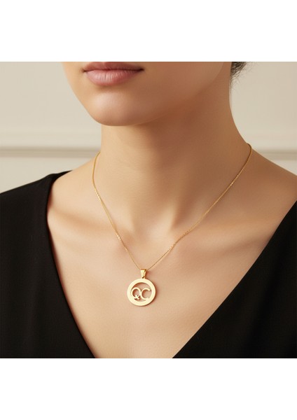 8 Ayar Altın Kolye Ucu C&q GM10737 0.5 gr