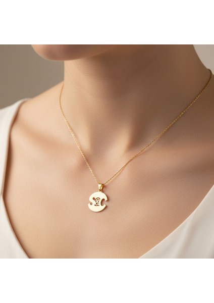 8 Ayar Altın Kolye Ucu C&s GM10763 0.5 gr