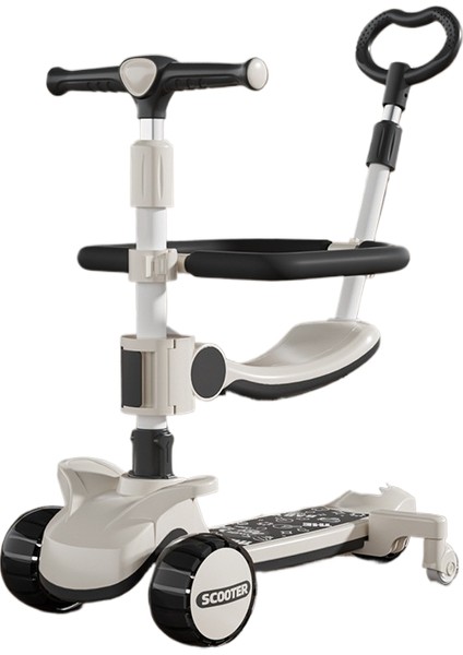 Çocuk Scooter 1 A 3 Yaşında 3'ü 1 Arada Erkek ve Kız Bebek Scooter Oturabilir ve Sürülebilir (Yurt Dışından)