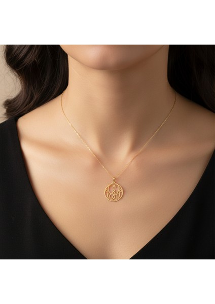 8 Ayar Altın Kolye Ucu C&m GM10698 0.5 gr