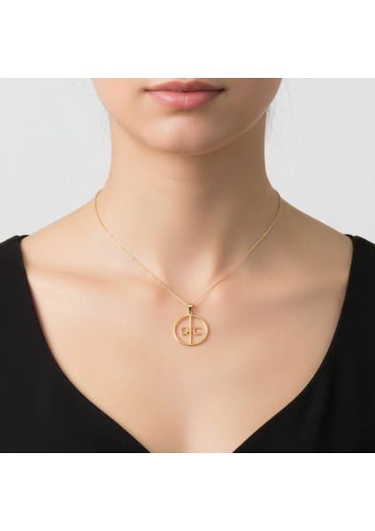 8 Ayar Altın Kolye Ucu C&q GM10733 0.5 gr