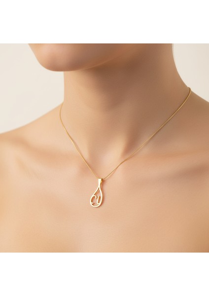 8 Ayar Altın Kolye Ucu C&u GM10793 0.5 gr