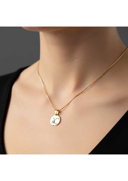 8 Ayar Altın Kolye Ucu C&p GM10724 0.5 gr