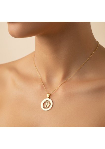 8 Ayar Altın Kolye Ucu C&y GM10832 0.5 gr