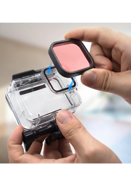 Gopro Hero 12 11 10 9 Için 60m Sualtı Su Geçirmez Kılıf Muhafaza Housing Ve Lens Filtresi