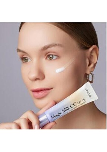 Magic Milk Cilt Aydınlatıcı Krem Hyaluronik Asit ve SPF 15 Koruma 50 Light Medium
