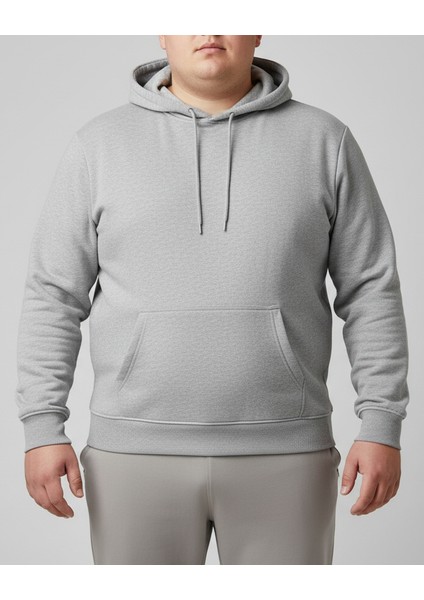 Sweatshirt Kapüşonlu Pamuklu Battal Unisex