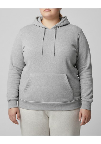 Sweatshirt Kapüşonlu Pamuklu Battal Unisex