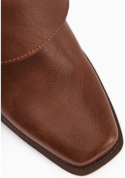 Fadia Taba Küt Burunlu Körüklü Kadın Çizme modelleri