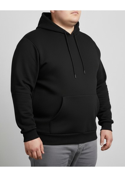 Sweatshirt Kapüşonlu Pamuklu Battal Unisex
