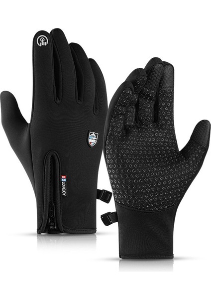 Kışın Rüzgara ve Suya Dayanıklı Dokunmatik Ekranlı Tam Parmaklı Eldivenler (Yurt Dışından)
