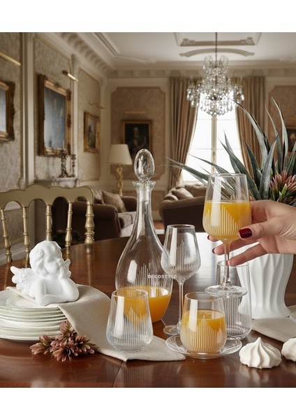 Hisar 61 Parça 12 Kişilik Paşabahçe Bardak Seti - Sürahili Çeyiz Takımı