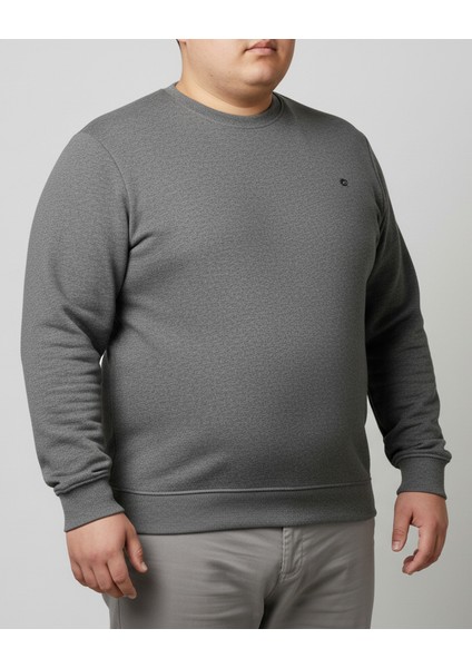 Sweatshirt Bisiklet Yaka Selanik Dokuma Erkek Battal fırsatları