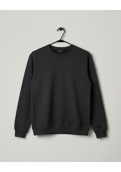 Sweatshirt Bisiklet Yaka Selanik Dokuma Erkek Battal