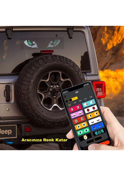 35X10CM Programlanabilir LED Matrix Kayan Yazı 20X64 Pixel Emoji Tabela Araba Bluetooth App Kontrol fırsatları