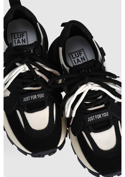 Yoko Siyah Deri Kadın Sneaker Ayakkabı 121230008-121230049