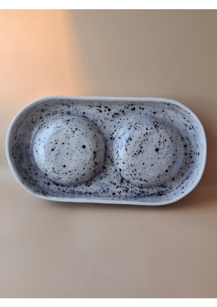 Çift Hazneli Kedi Köpek Seramik Mama Kabı modelleri