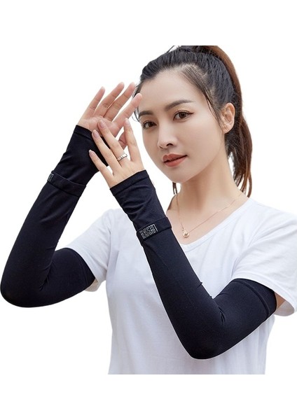 Yüksek Elastik Buz Kılıfları Yazlık Anti-Ultraviyole Kol Koruyucuları Buz Ipek Güneş Koruma Kılıfları (Yurt Dışından)