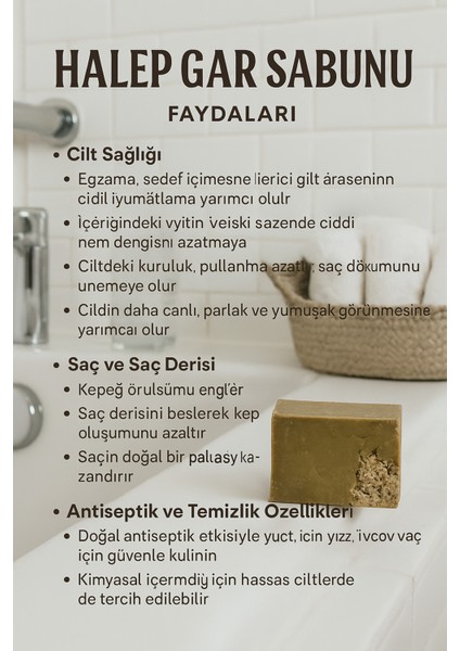 4 Adet Halep Gar Sabunu – Geleneksel Zeytinyağlı ve Defneli Doğal Sabun 110G fiyatları