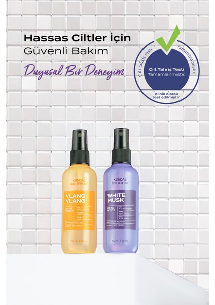 Parfüm Etkili, Nemlendirici Vücut Misti Kundal Rich Perfume Body Mist 100ML (White Musk)