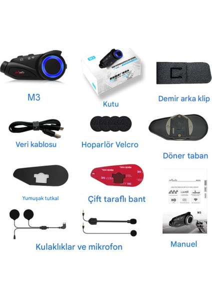 Maxto M3 Fhd 1080P Kameralı Intercom Motosiklet Kask Intercom indirimleri